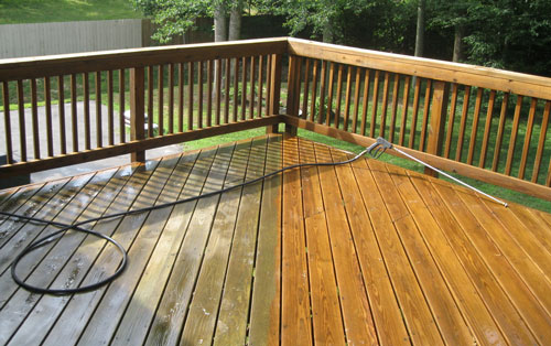 decking power washing